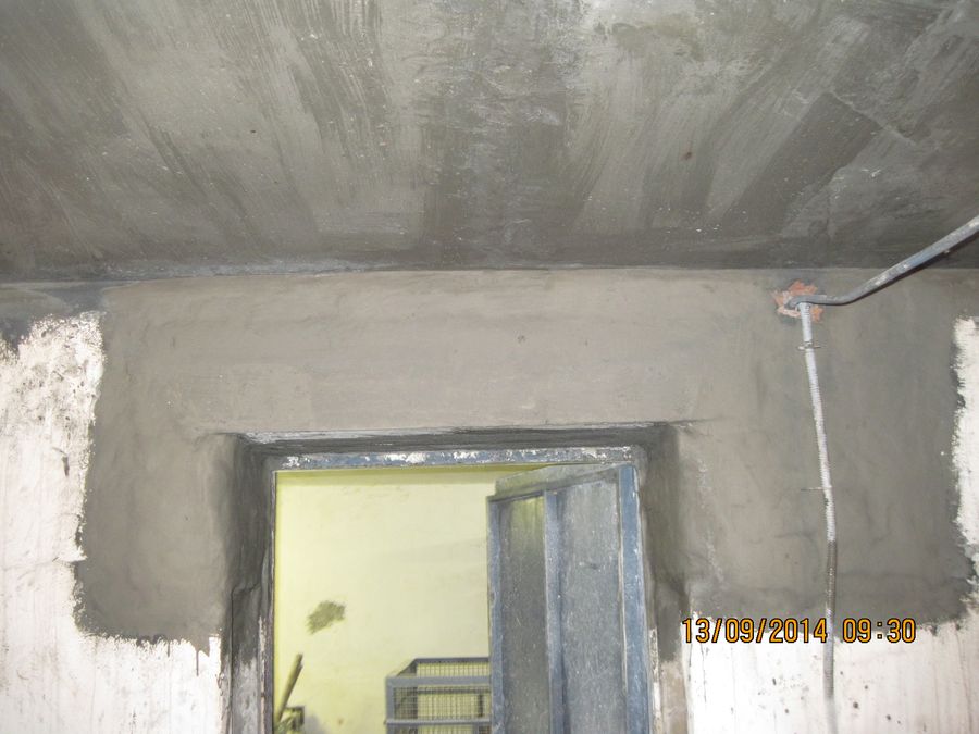 Гідроізоляція цегляної вставки в блочній стіні